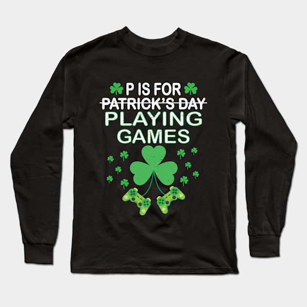 p is for playing games Long Sleeve T-Shirt by othmane4